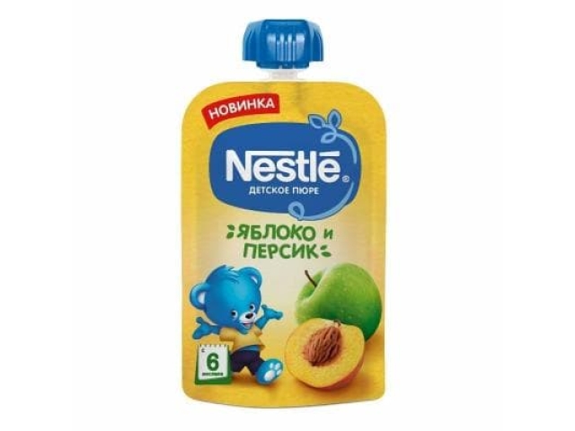 Nestle пюре яблоко-персик 90гр