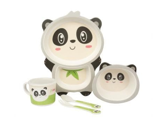 Бамбуковый набор из детской посуды " Панда"