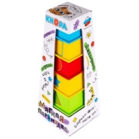 Пирамидка мягкая стаканчики с наклейками "Дидактика" (КНОПА)