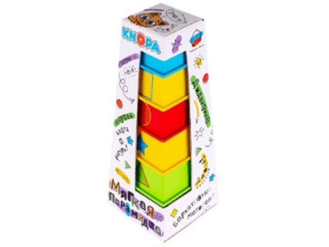 Пирамидка мягкая стаканчики с наклейками "Дидактика" (КНОПА)