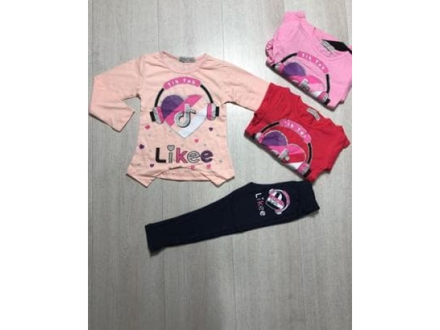 Двойка для девочки likee светло розовый