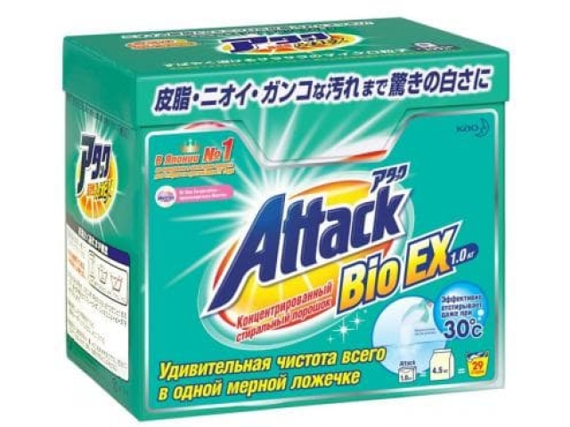 ATTAK BioEX конц.стиральный порошок 0,9 кг