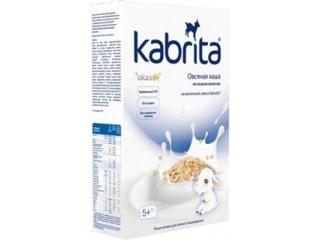 Kabrita овсяная каша на козьем молоке с 5 месяцев 180г