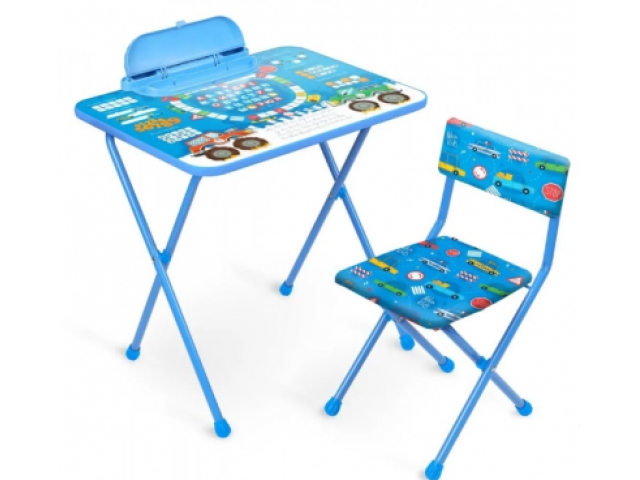 Набор детской складной мебели Nika "Познайка" стол-стул Большие гонки