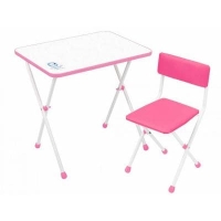 Набор детской складной мебели Nika "Умка фантазер" (НДУ1/Р розовый), от 3 до 7 лет
