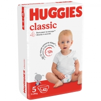 Подгузники Huggies Classic (5) Jumbo (11-25 кг) 42 шт