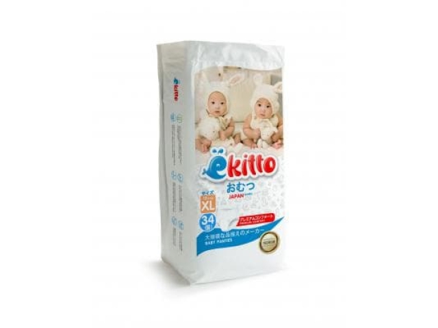 Подгузники-трусики Ekitto Premium XL 34 (12+ кг)