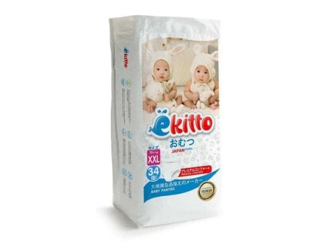 Подгузники-трусики Ekitto Premium XXL 34 (15+ кг)