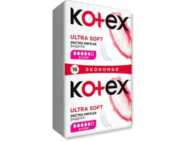 Прокладки Kotex Ultra Soft Super Duo 16 шт
