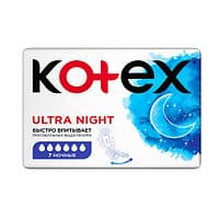 прокладки kotex ultra night ночные 7шт